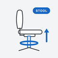 Counter height stool conversion for Way