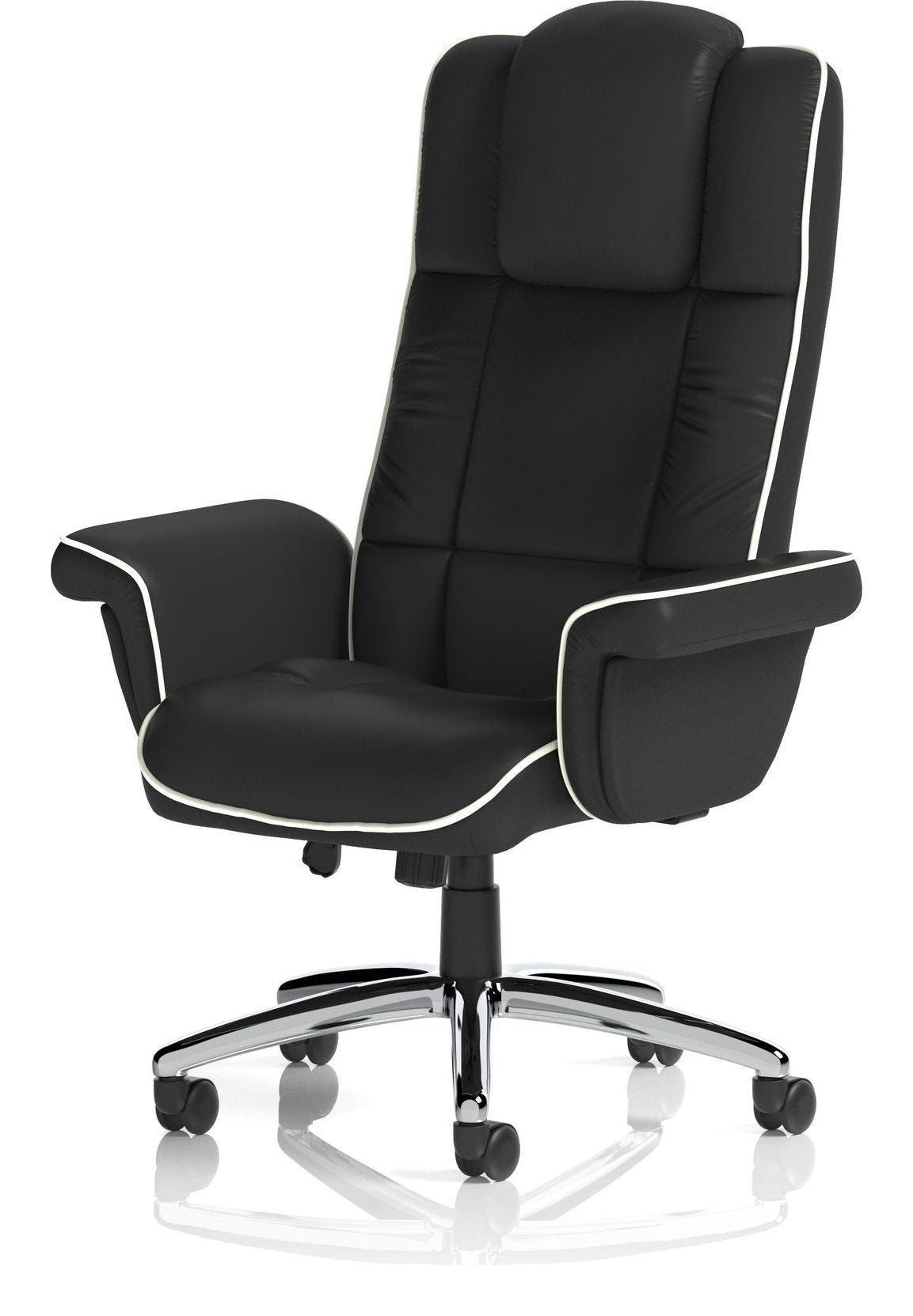 Chelsea High Back Soft Black Leather Executive Chair, , another view 2