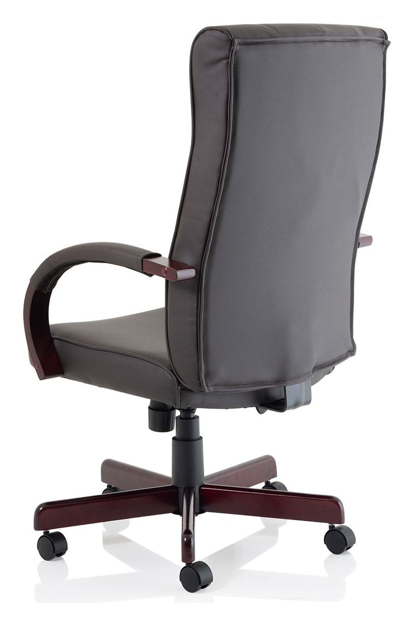 Chesterfield High Back Leather Executive Chair, brown, another view 4