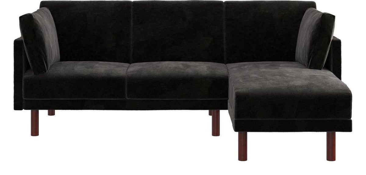 Clair Sprung Seat Sectional Sofa Bed Velvet