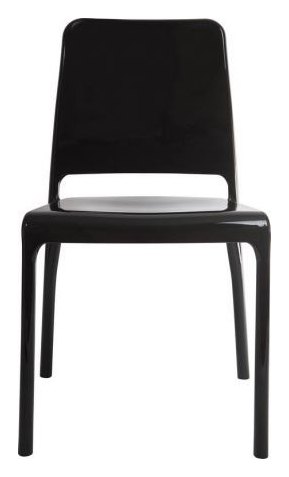Clarity Reception Chair in black, view 2