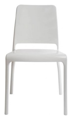 Clarity Reception Chair in white, view 2