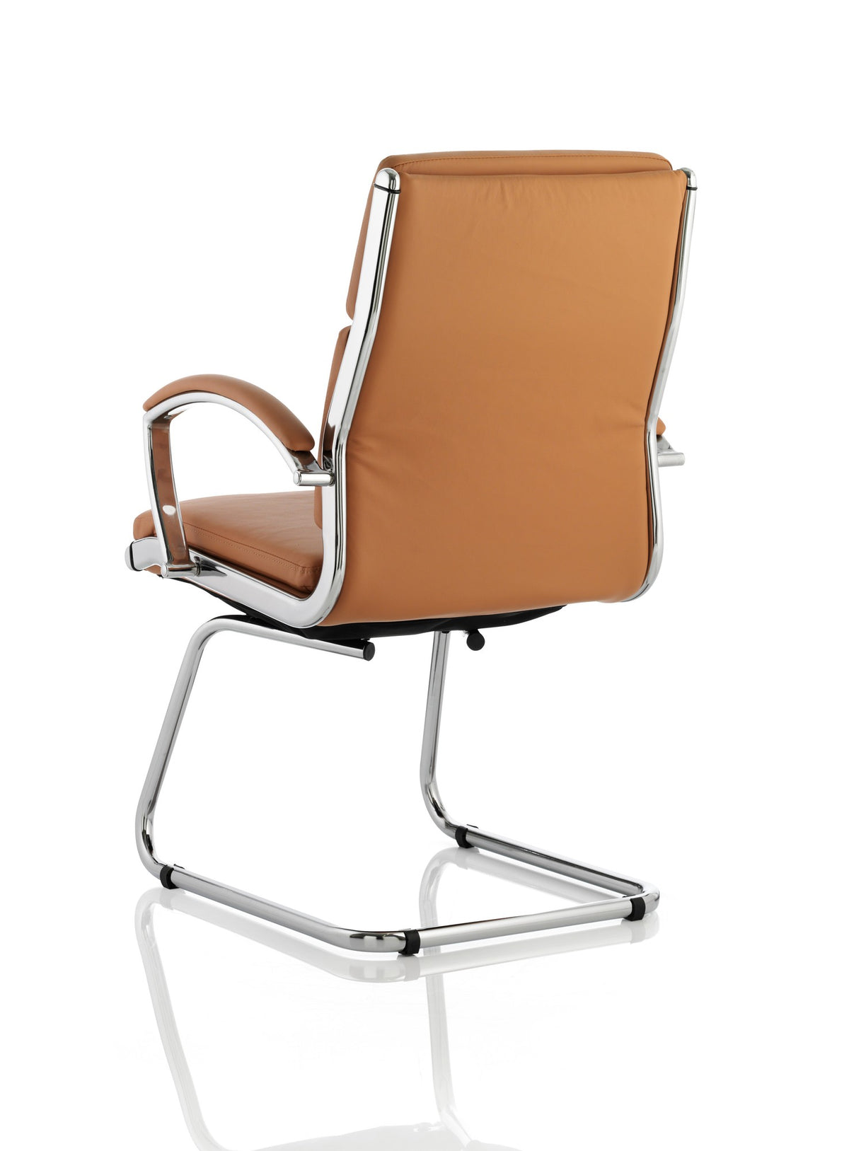 Classic Medium Back Cantilever Visitor Chair in tan, another view 1