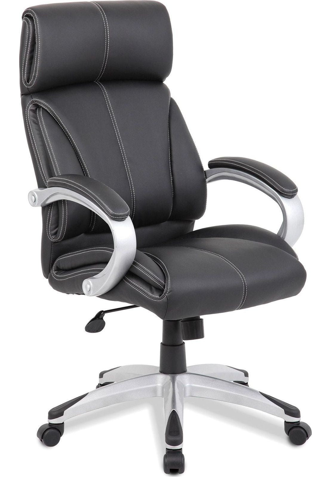 Cloud High Back Leather Manager Chair in black