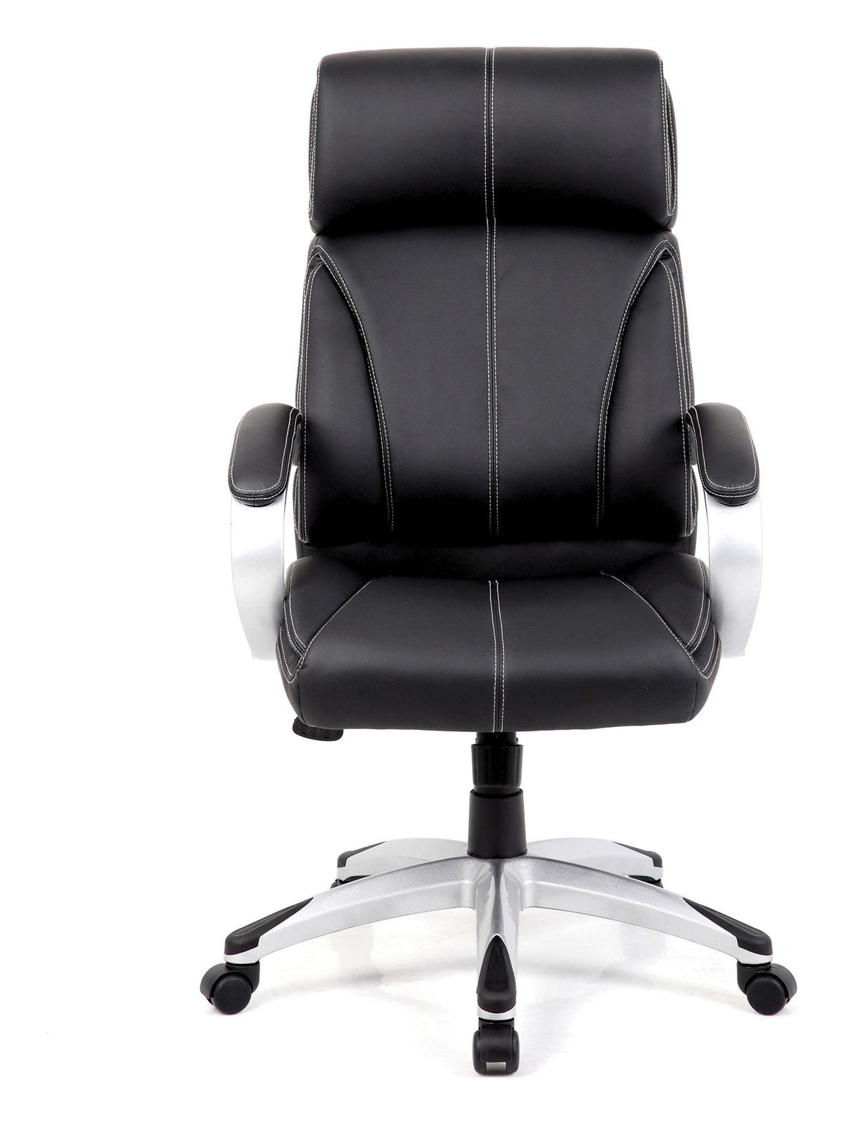 Cloud High Back Leather Manager Chair in black, view 3