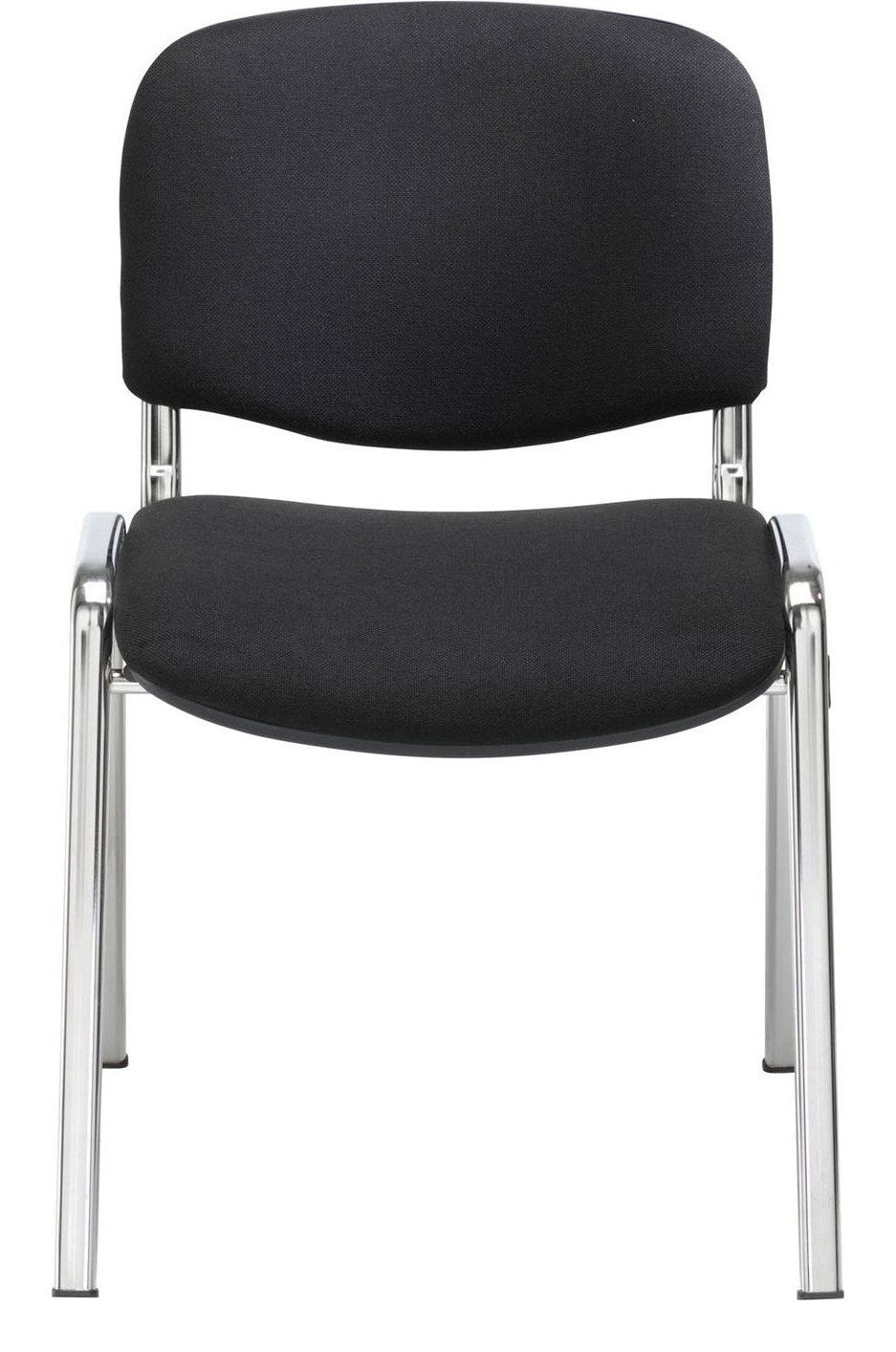 Club Chair with Chrome in black/chrome from the front