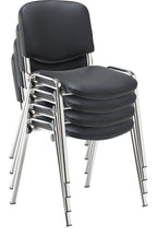Club Chair with Chrome in black pu/chrome another view