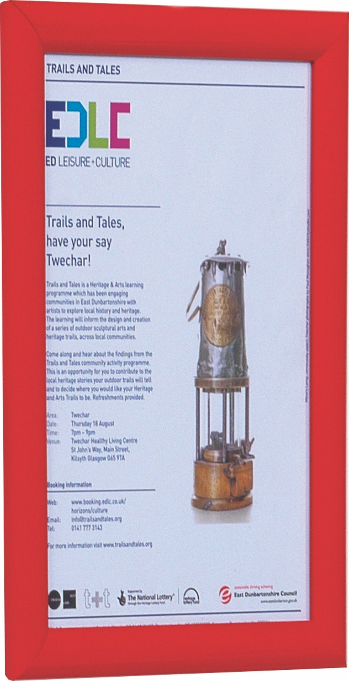 Colour Poster Display Frames in Red