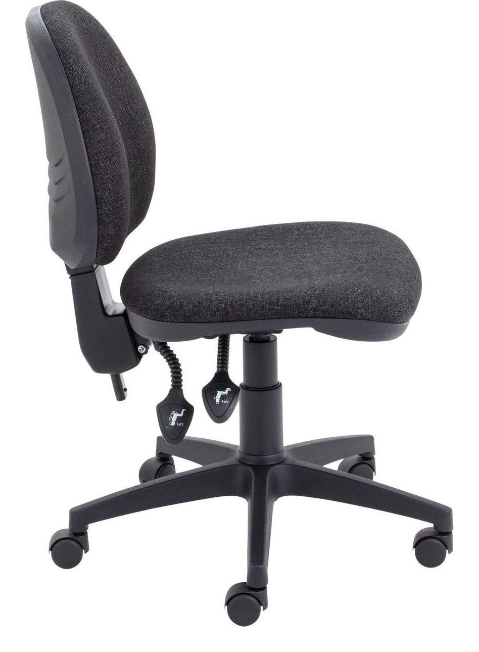 Concept Mid-Back Operator Chair in charcoal from the side