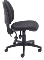Concept Mid-Back Operator Chair in charcoal from the side