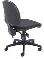 Concept Mid-Back Operator Chair in charcoal from the back at an angle