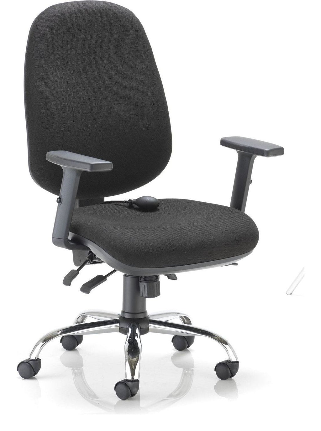 Concept Plus Ergonomic Office Chair in black from the front at an angle