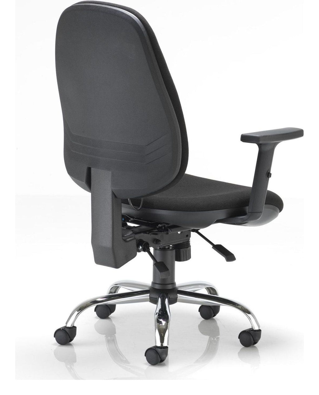 Concept Plus Ergonomic Office Chair in black from the back at an angle