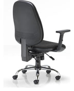 Concept Plus Ergonomic Office Chair in black from the back at an angle