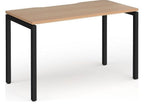 Connex Plus single desk 1200 x 600, black frame, beech top