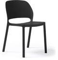 Contra Plastic Stacking Chair in black, no arms