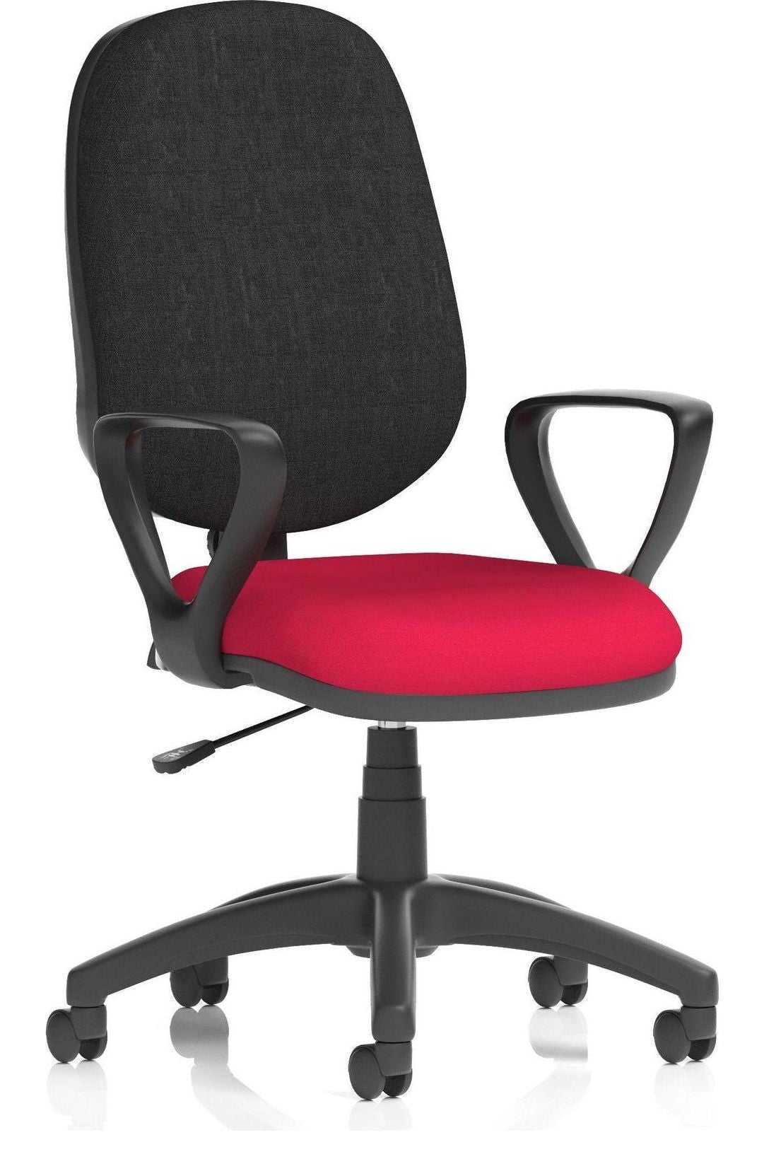Eclipse Plus I Bespoke Medium Back Task Operator Chair, cherry, black back, loop arms