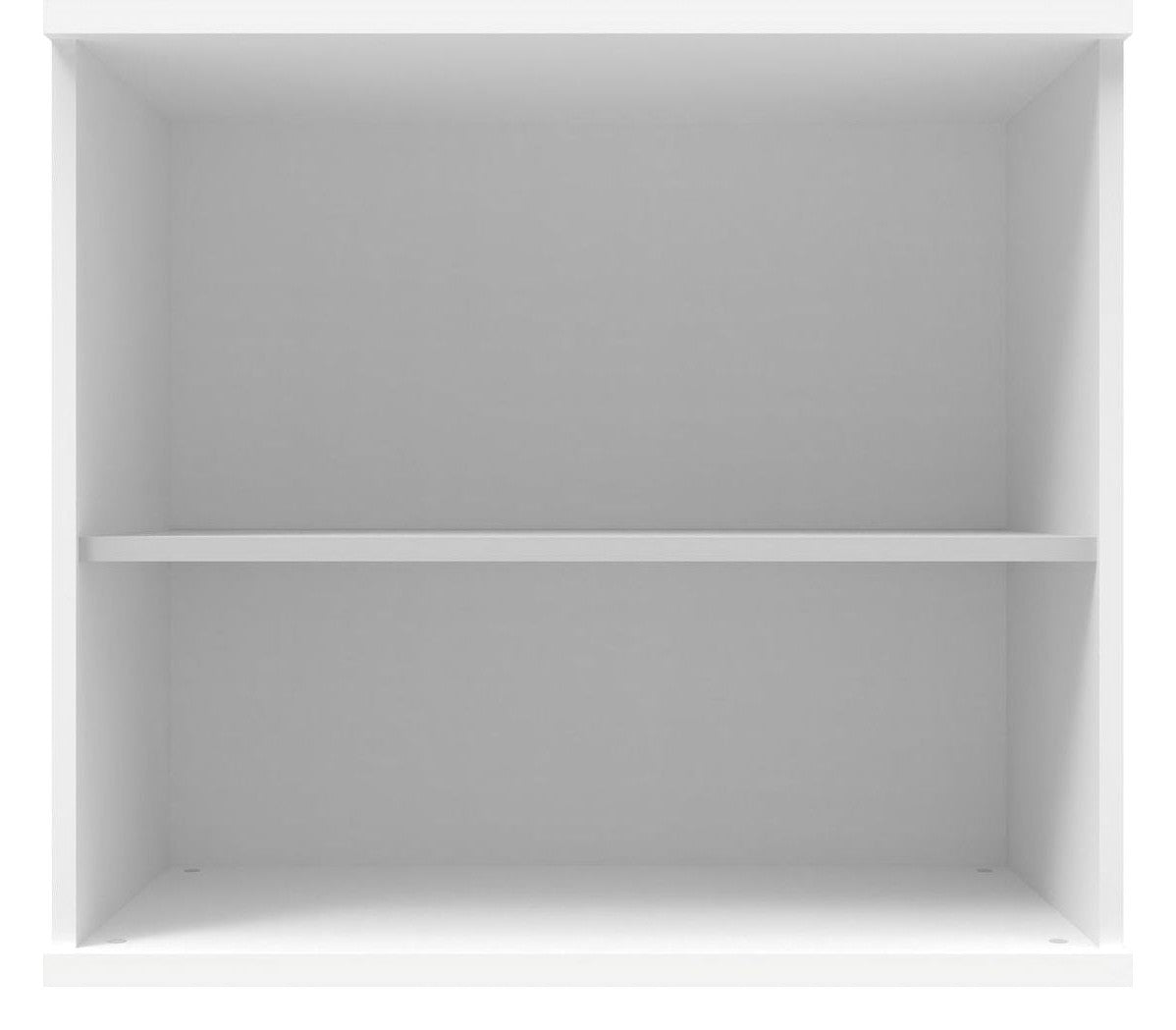 Core Bookcase in arctic white from the front