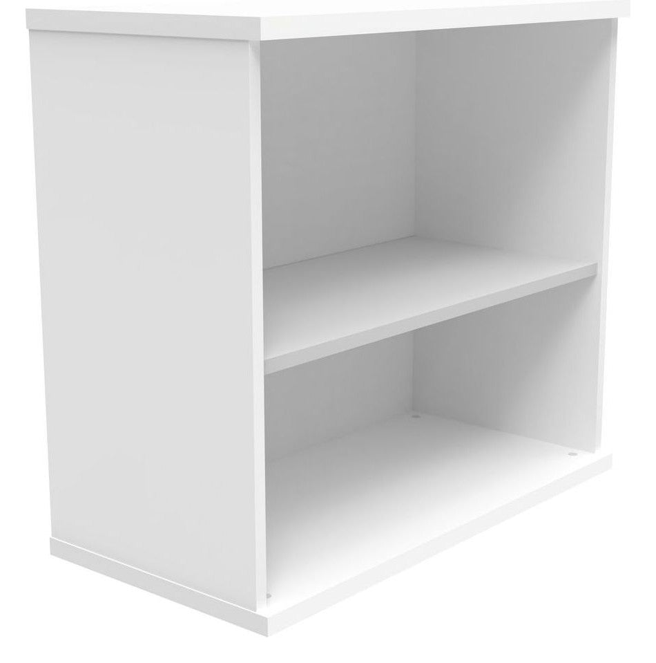 Core Bookcase in arctic white from the front at an angle