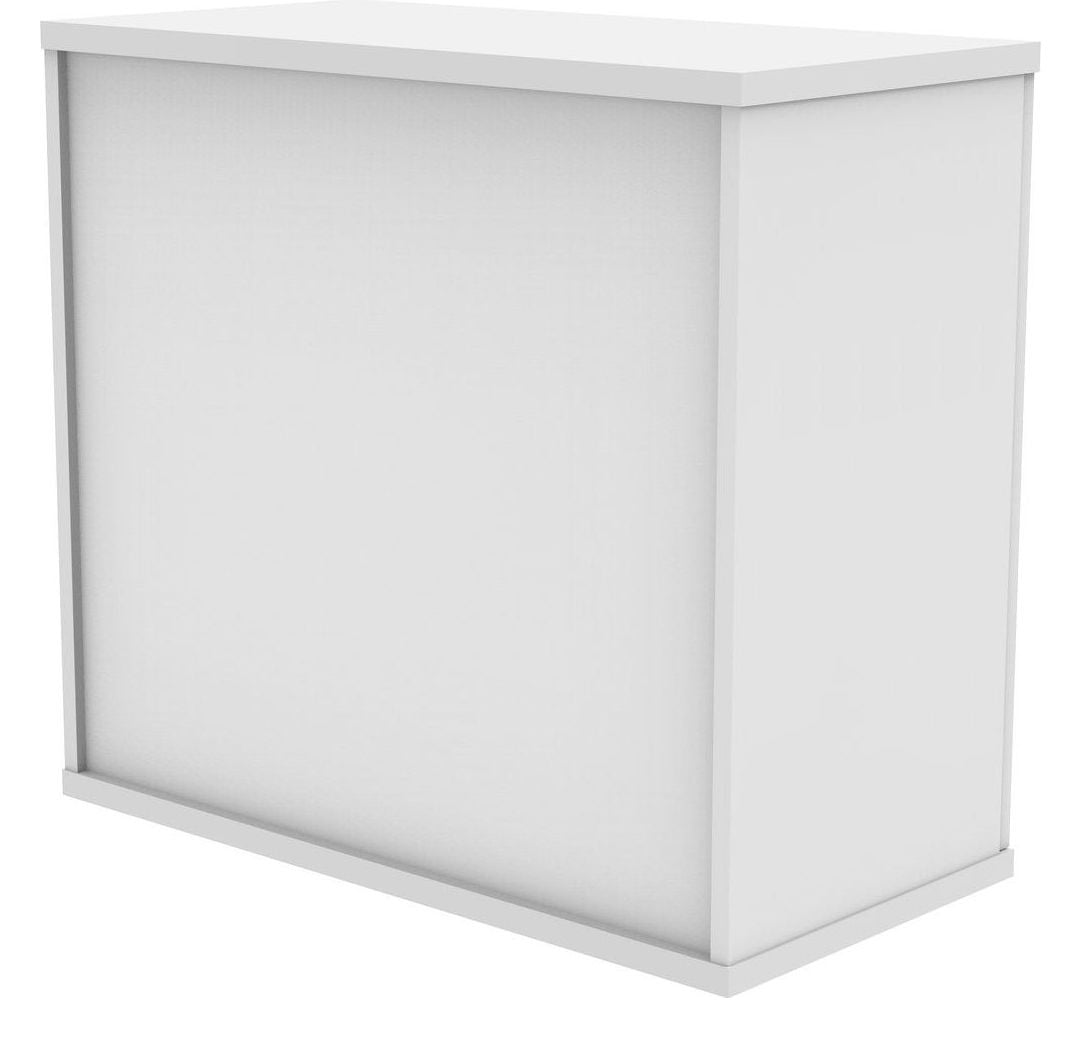 Core Cupboard in arctic white from the back at an angle