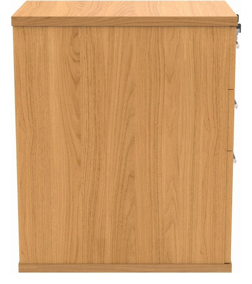 Core Desk High Pedestal in norwegian beech from the side