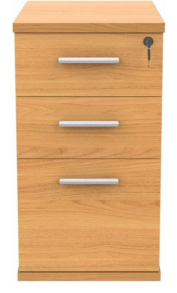 Core Desk High Pedestal in norwegian beech from the front