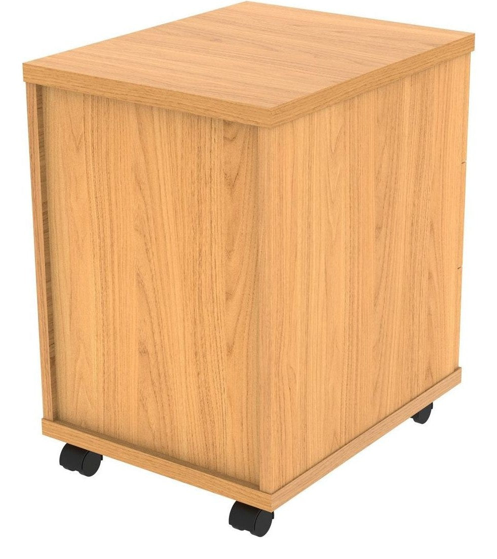 Core Mobile Pedestal in norwegian beech from the back at an angle