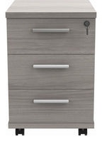 Core Mobile Pedestal in alaskan grey oak from the front