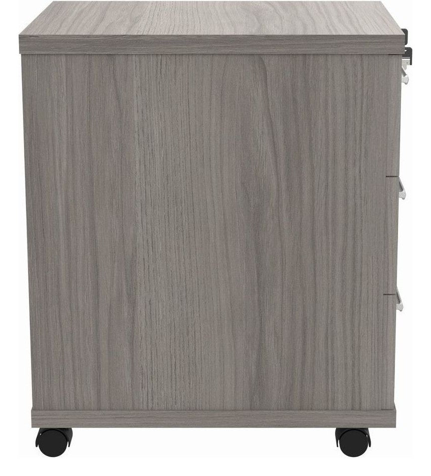 Core Mobile Pedestal in alaskan grey oak from the side