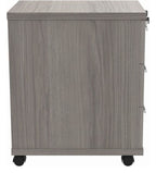 Core Mobile Pedestal in alaskan grey oak from the side