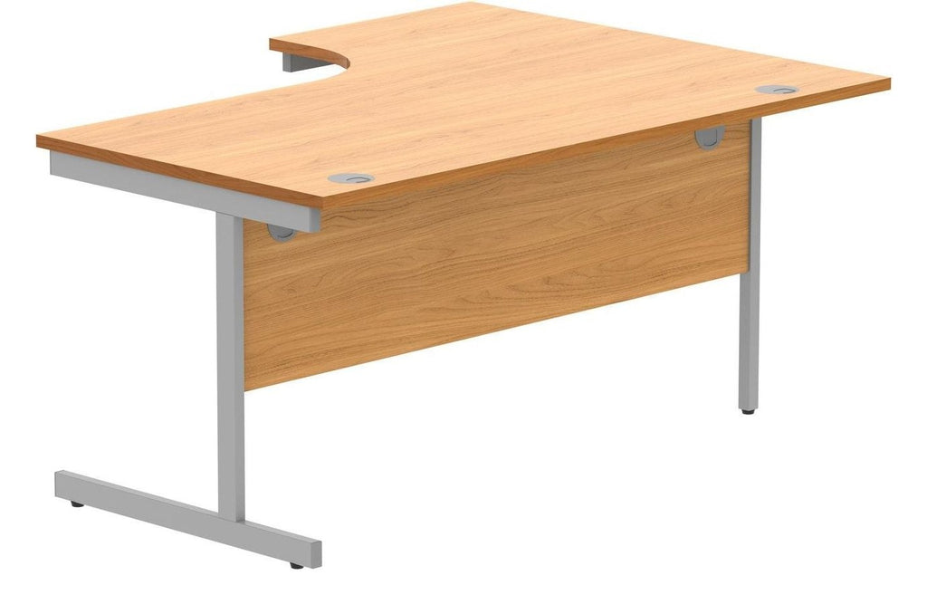 Core Single Upright Corner Desk from the back at an angle