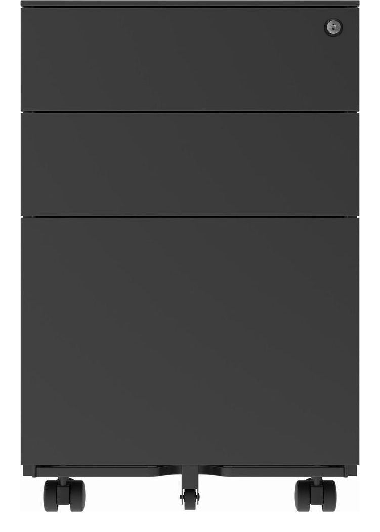 Core Steel Mobile Pedestal in black from the front