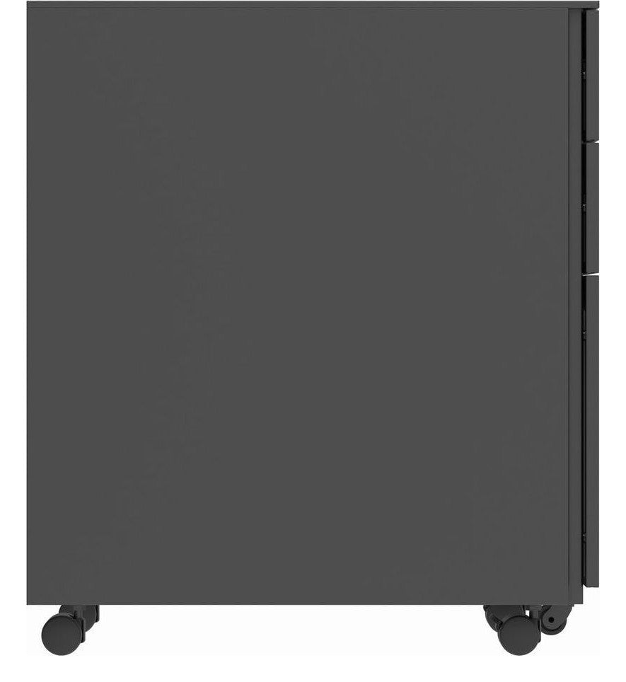 Core Steel Mobile Pedestal in black from the side