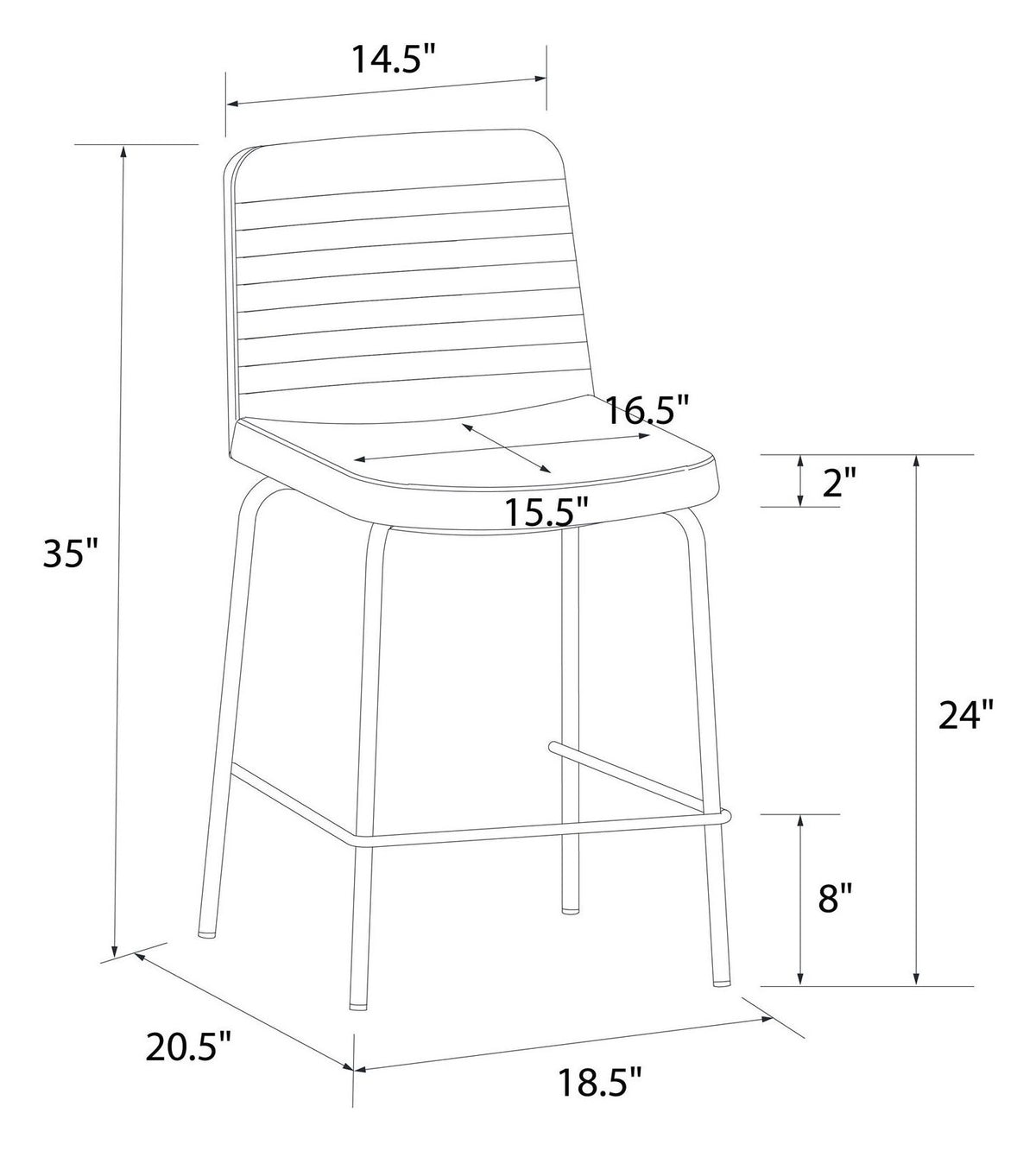 Corey Counter Stool Linen, view 2