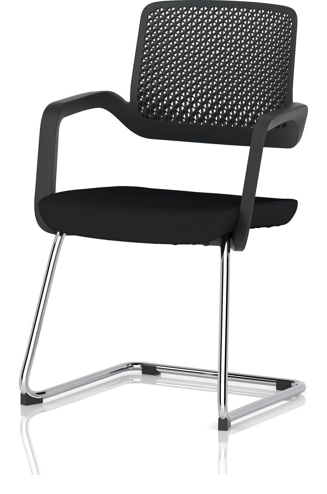 Cosmo Cantilever Chair, black, another view 2