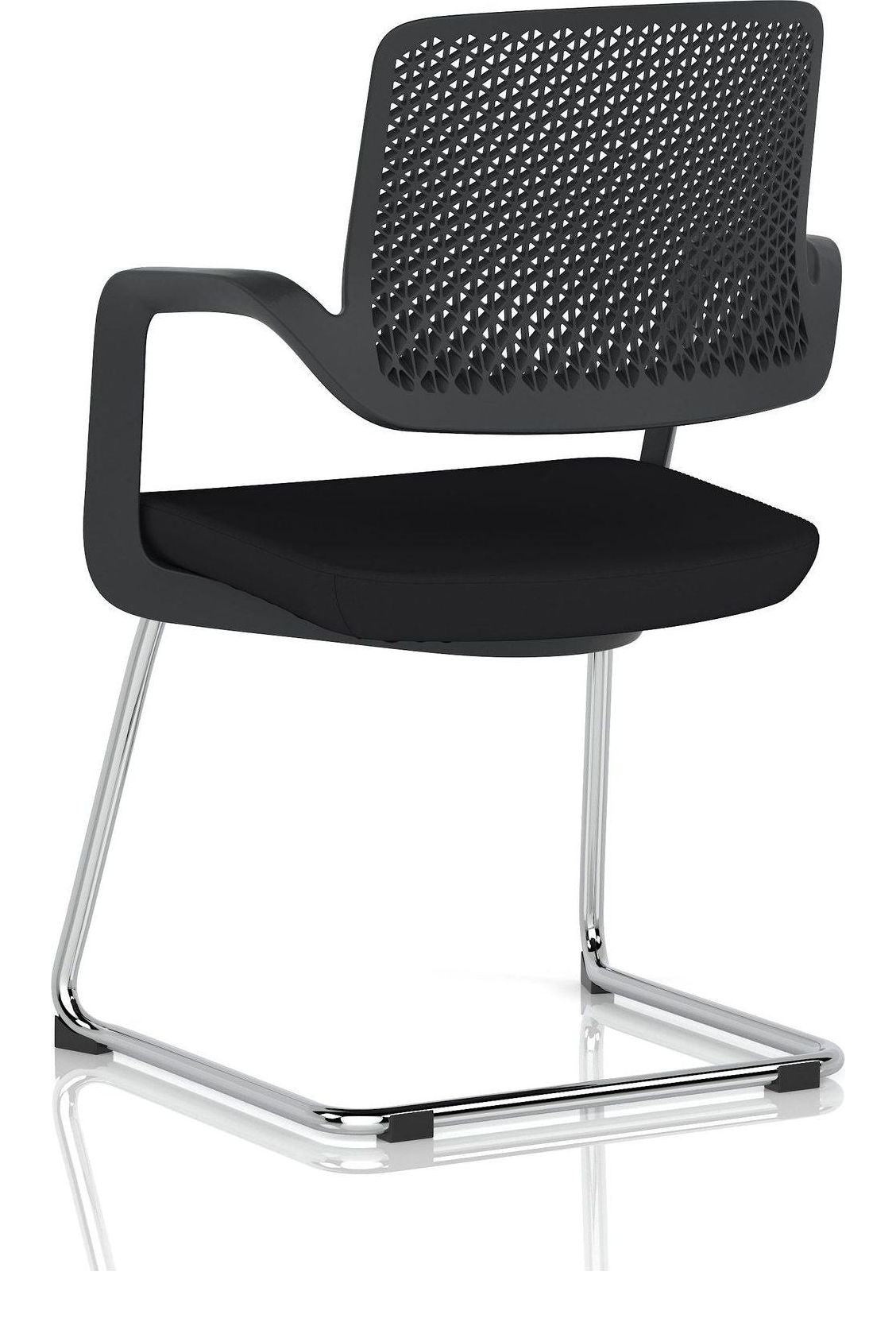 Cosmo Cantilever Chair, black, another view 4