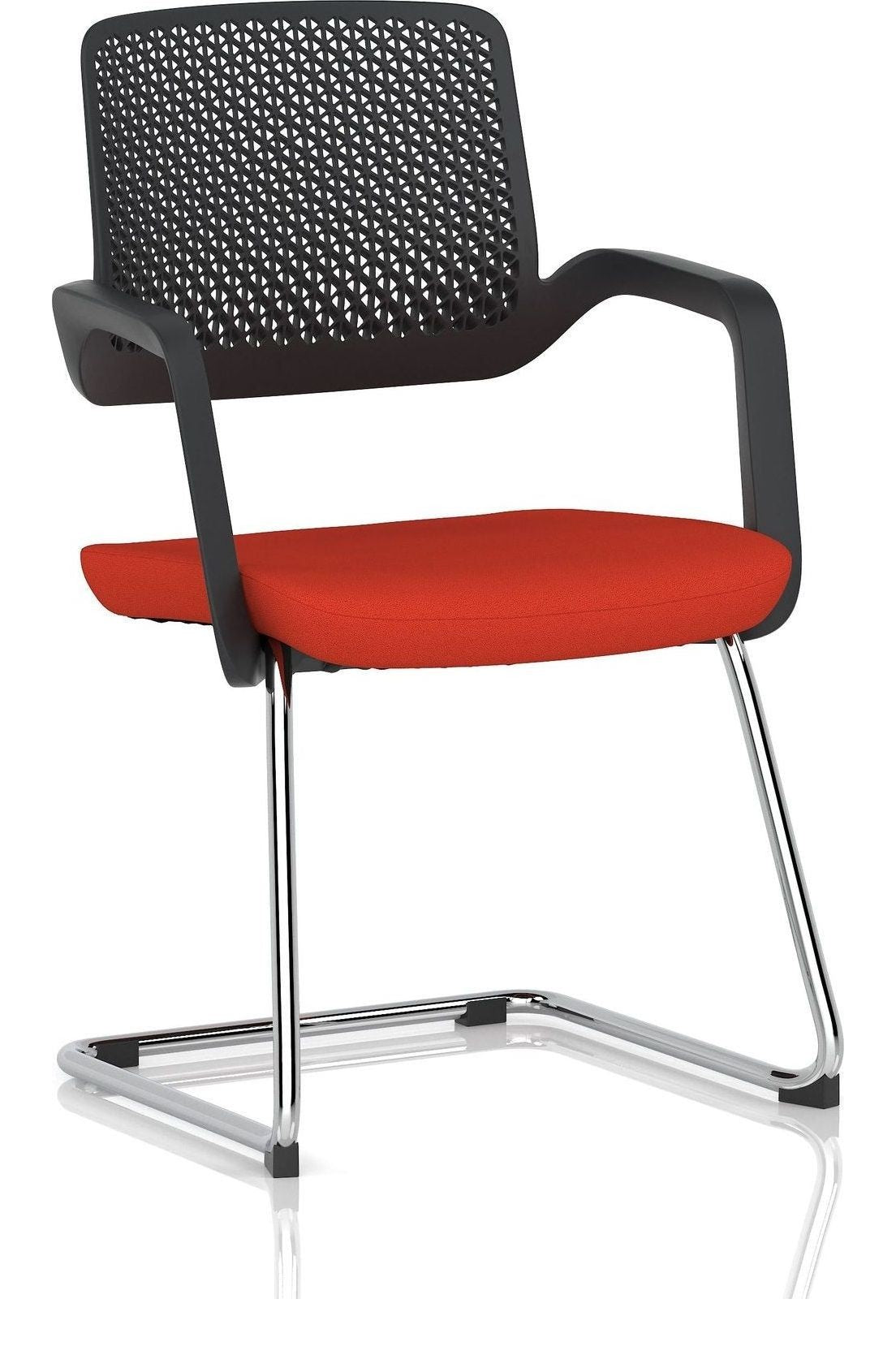Cosmo Bespoke Cantilever Chair, black, orange