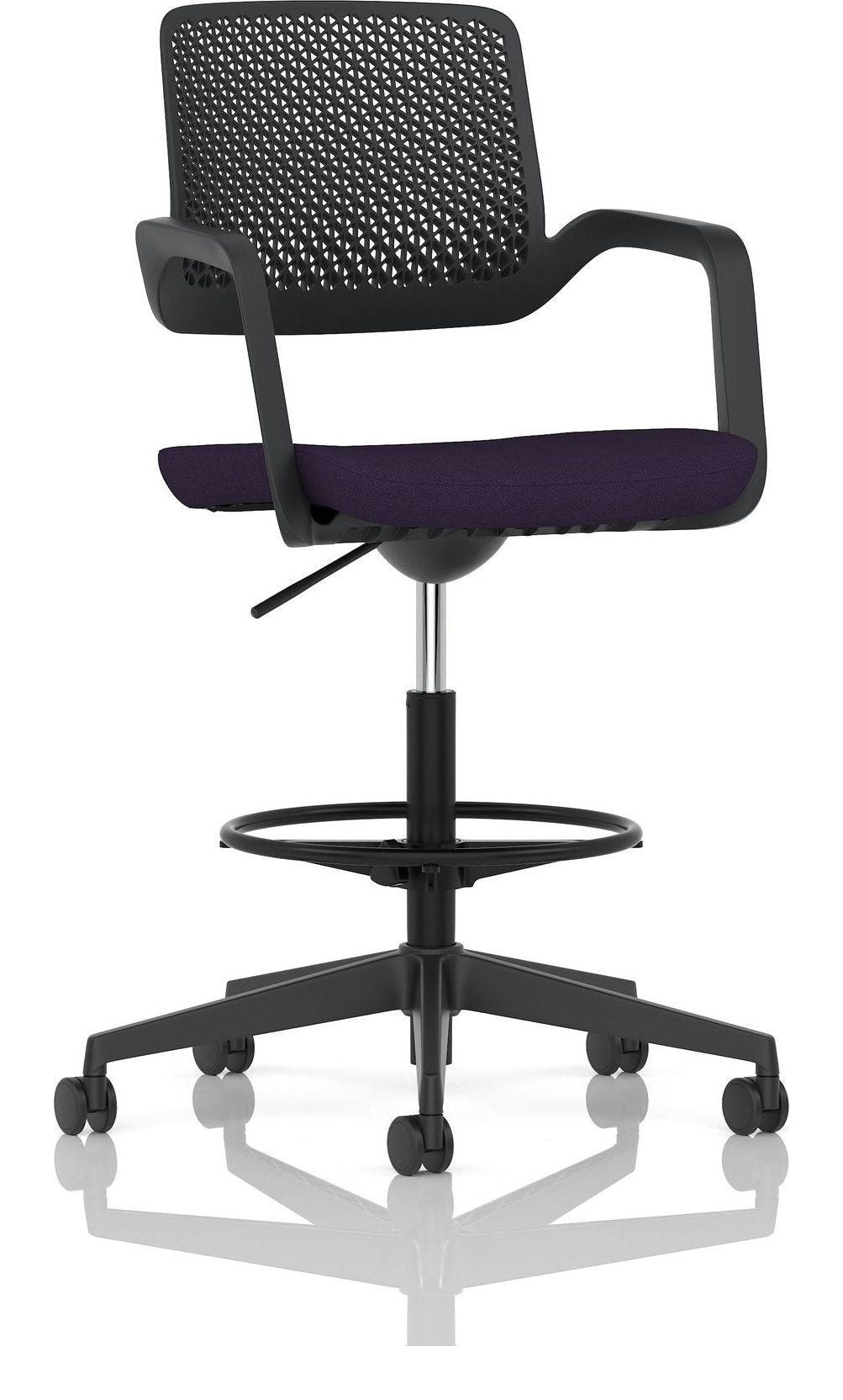 Cosmo Bespoke Hi Rise Chair, black, purple