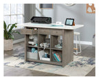 Craft Work Table and Island in mystic oak, view 3