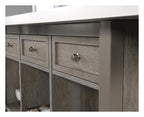 Craft Work Table and Island in mystic oak, view 5