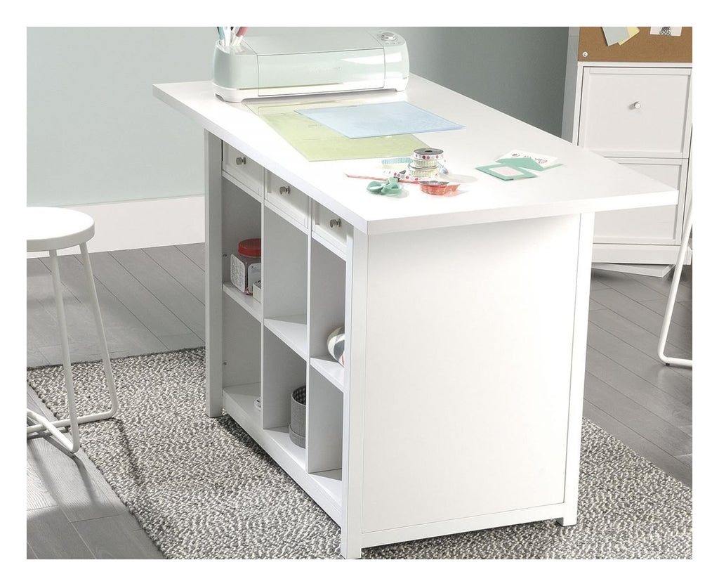 Craft Work Table and Island in white, view 4