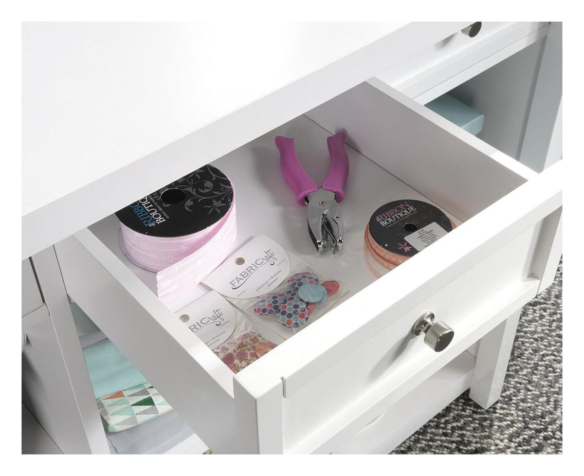 Craft Work Table and Island in white, view 6