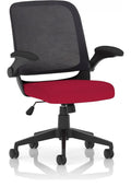 Crew Bespoke Task Operator Mesh Chair with Folding Arms, cherry