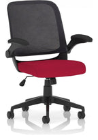Crew Bespoke Task Operator Mesh Chair with Folding Arms, cherry