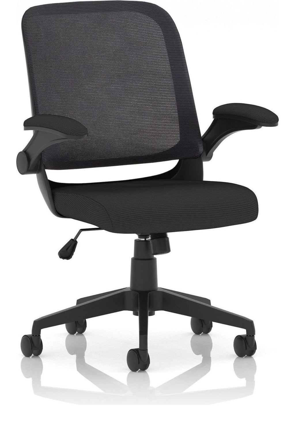 Crew Task Operator Mesh Chair with Folding Arms, 