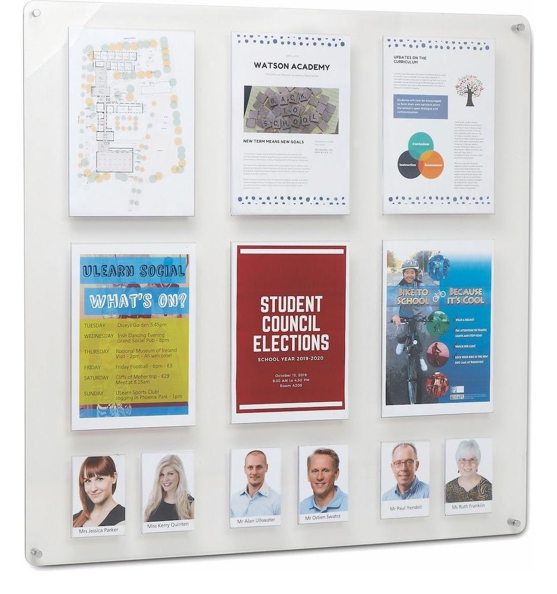 Crystal Wall Notice Frame (12 Pockets)