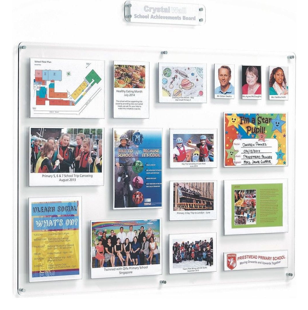 Crystal Wall School Achievements Board, 1200 x 900 mm