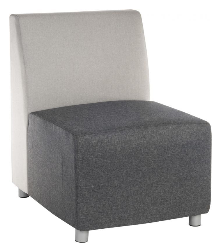 Cube Modular Reception Chair in grey, view 2