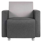 Cube Modular Reception Chair in grey, view 4