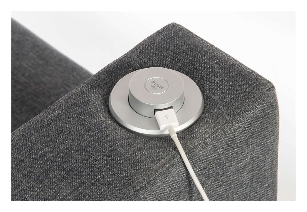 Cube USB Armrest, Right in dark grey, view 3